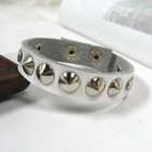 OWL Fashion - Genuine-Leather Studded Bangle