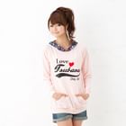ageha@shibuya - 'Love Tsubasa' Floral Print Hooded Pullover