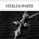 Sterlingworth - Jeweled Cross Necklace