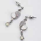 Moonbasa - Rhinestone Crystal Heart Earrings