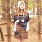 Tokyo Fashion - Set: Drawstring-Waist Tunic + T-Shirt