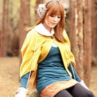 Tokyo Fashion - Fleece-Trim Single-Button Jacket