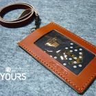 YOURS - Customizable Genuine Leather ID Holder with Strap