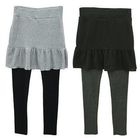 Dodostyle - Inset Knit Skirt Leggings