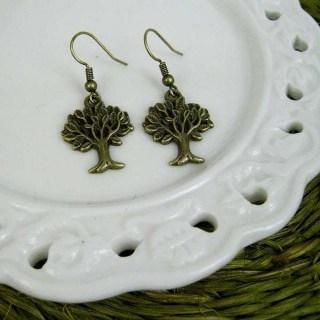 Copper Little Tree Earrings