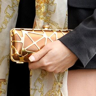 Rhinestone Detail Box Clutch