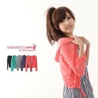 Maymaylu Dreams - Drawstring-Hem Cropped Cardigan with Hood