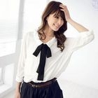 OrangeBear - Tie-Neck Blouse