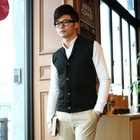 VINTAGE BROTHERS - Shawl Collar Knit Vest