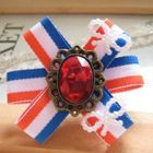 Fit-to-Kill - Hand made Elegant red diamond with France pattern cotton ring