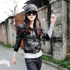Ando Store - Wet-Look Zip Jacket