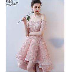 MSSBridal - 露肩蕾丝礼服裙 MSSBridal - 露肩蕾丝礼服裙
