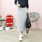 Dodostyle - Drawstring Waist Maxi Skirt