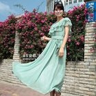 Ando Store - Cape Sleeve Chiffon Maxi Dress