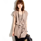 I'Miusa - Short-Sleeve Drawstring-Waist Dress