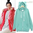 Soneed - Ear-Accent Long Hoodie