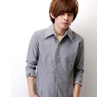 SeventyAge - Zebra Print Trim 3/4-Sleeve Shirt