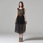 SARAH - Chiffon-Panel Tulle Dress