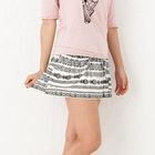 ageha@shibuya - Elastic-Waist Patterned Miniskirt