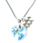 6thJune - Sweet Aquarius - Zodiac Sign Necklace with Swarovski Sparkling Crystal Heart
   
