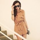 PUFFY - Layered-Front Sleeveless Shirtdress