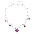 Keleo - Silver, amethyst, colorstone necklace