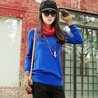 Ando Store - Contrast Cowl-Neck Knit Top