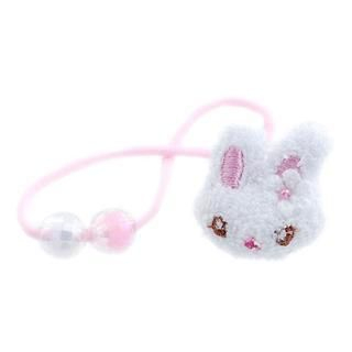 White rabbit with small flower hair band White rabbit with small flower hair band