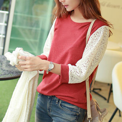 CLICK - 3/4-Sleeve Lace Top CLICK - 3/4-Sleeve Lace Top