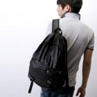 SeventyAge - Faux-Leather Check Backpack