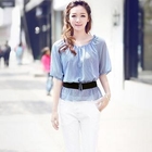 Meteshow - Tie-Back Pintuck Top