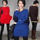 HALUMAYBE - Color-Block Long Pullover