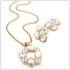 Cuteberry - Set: Jewel Necklace + Earrings