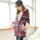 Tokyo Fashion - Fleece-Detail Hooded Plaid Blouse