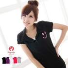 Maymaylu Dreams - 'Smile' Print Short-Sleeve Polo Shirt