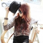 Koo - 3/4 Sleeve Asymmetric-Hem Top