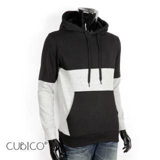 Two-Tone Hooded Pullover