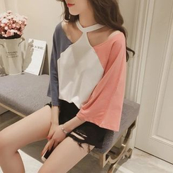 Sienne - Cutout Neckline Blouse Sienne - Cutout Neckline Blouse
