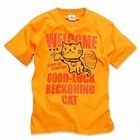 SCOPY - Crewneck Tee - 'Good-Luck Beckoning Cat'