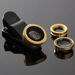 Casei Colour - 3-in-1 Mobile Lens Kit: Wide Angle + Macro + Fish Eye Casei Colour - 3-in-1 Mobile Lens Kit: Wide Angle + Macro + Fish Eye