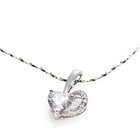 Samudra Raccolta - White Crystal Heart Pendant