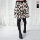 J-ANN - Elasticized-Waist Floral Print Skirt