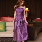 JK2 - Ruffled Shirred Satin Gown