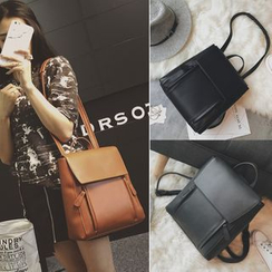Hase Babe - Faux Leather Convertible Backpack Hase Babe - Faux Leather Convertible Backpack