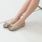 Lane172 - Bow-Accent Genuine Leather Flats