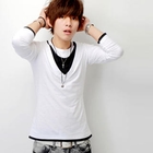 SeventyAge - Inset Top V-Neck T-Shirt