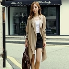ROBEIN - Chiffon-Overlay Jacket with Sash