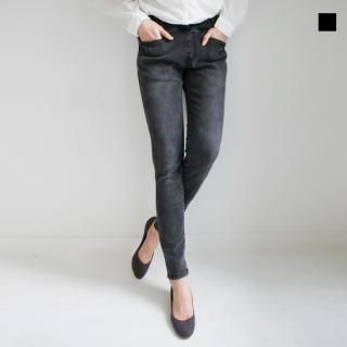 Elasticized-Waist Washed Jeans