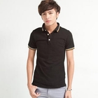 Free Shop - Contrast-Trim Short-Sleeve Polo Shirt