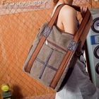 Fashion Lady - Canvas Studded Shoulder Bag